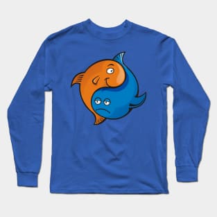 Yin Yang Fish Cartoon Long Sleeve T-Shirt